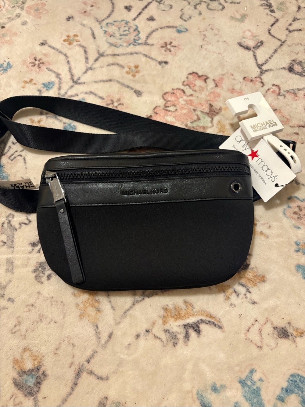 Michael Kors Black Belt Bag with Zip Pocket. New with Tags!